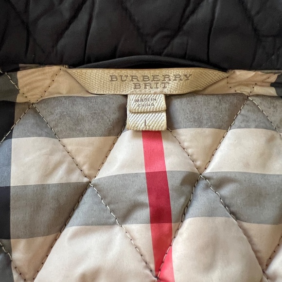 BURBERRY BRIT Quilted Jacket Nova Check Lining Black Size L - Picture 11 of 16